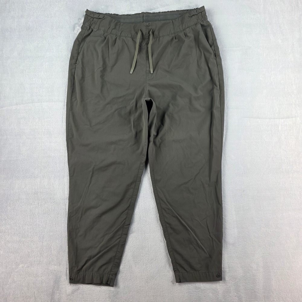 REI Co-op Joggers Womens XL Green Gray Nylon Stretch Hiking Pants